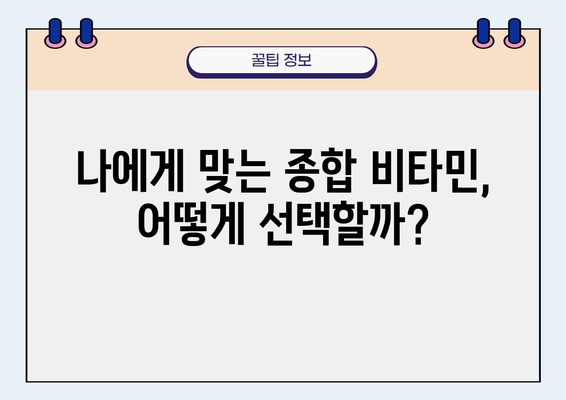 남성 건강 증진을 위한 종합 비타민 선택 가이드 | 남성 건강, 종합 비타민, 건강 관리, 영양 팁