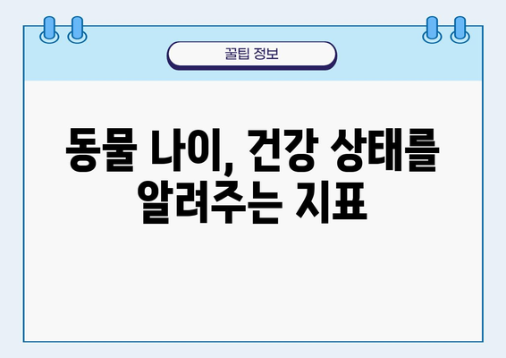 동물 나이 계산| 쉽고 정확하게 알아보는 방법 | 동물 나이, 나이 계산, 수명, 건강