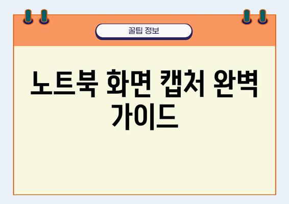 노트북 화면 캡처 완벽 가이드| 윈도우, 맥, 크롬북 3가지 방법 | 스크린샷, 캡처, 단축키, 캡처 도구