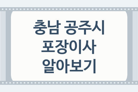 충남 공주시 포장이사 대표 포장이사 업체 추천 5가지, 이사 가격